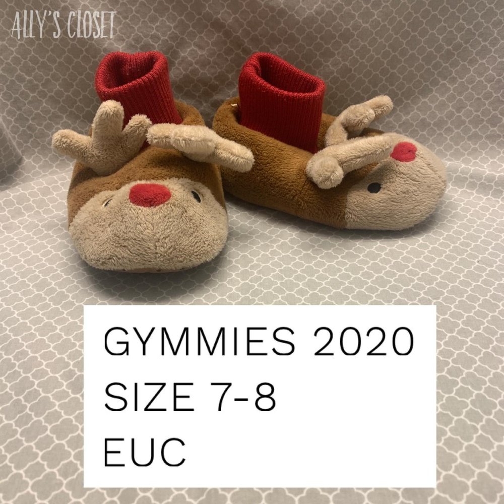 Gymboree 7-8 reindeer slippers